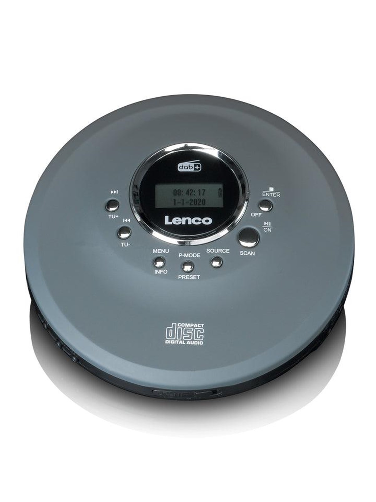 Lenco CD-400GY - Portable CD/ MP3 player for CD CD-R CD-RW - Gray, Cd Afspiller