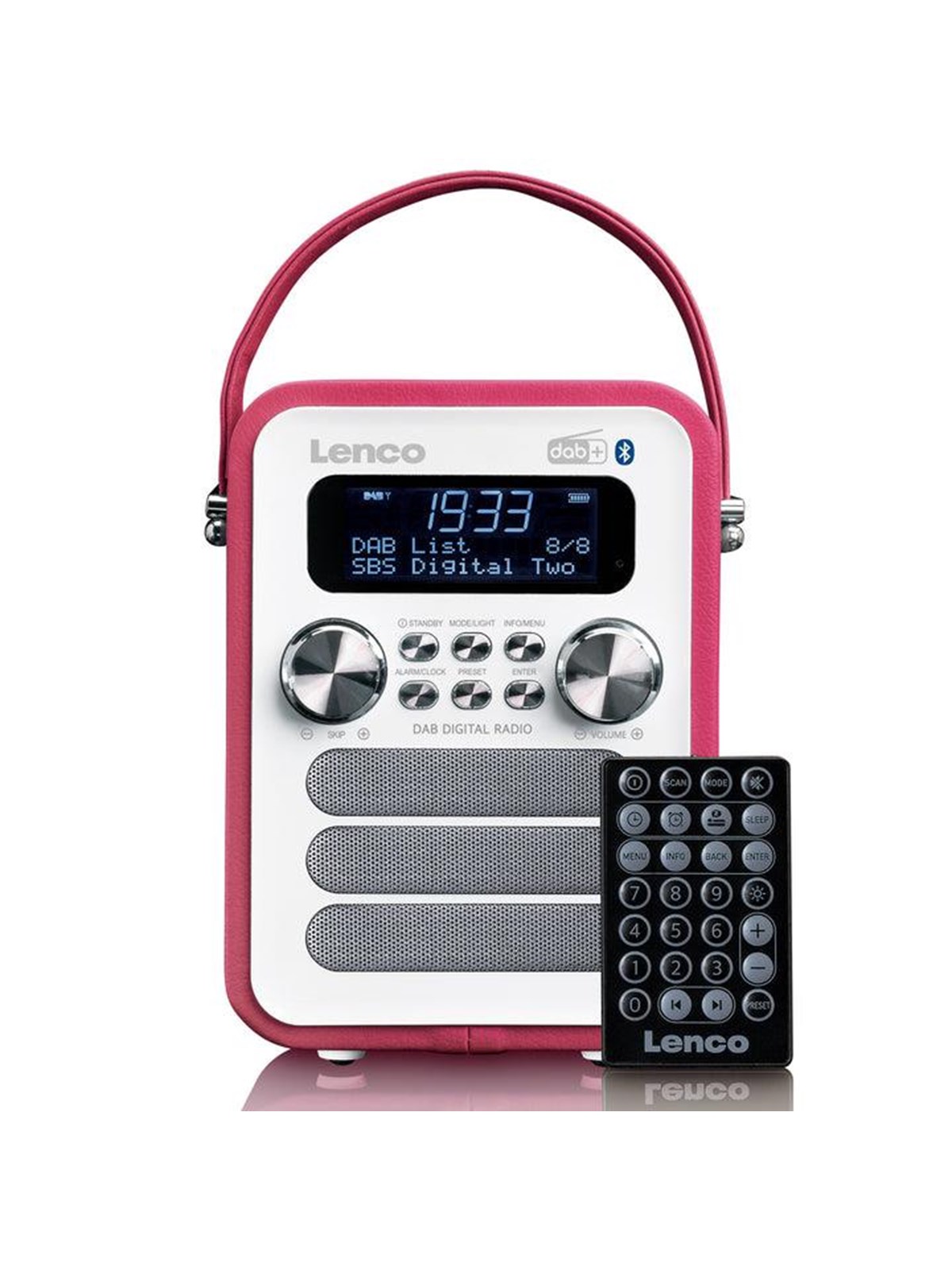 Lenco PDR-051PKWH, Baerbare Fest Hoejtalere