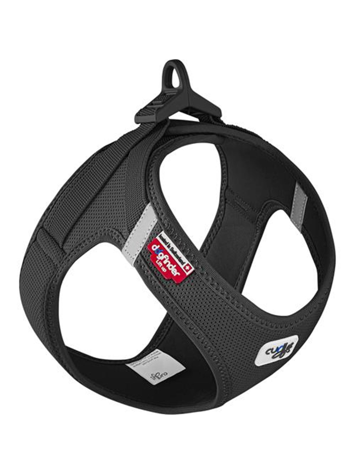 Curli Vest Harness Clasp Air-Mesh - Black (XXS), Hundeudstyr