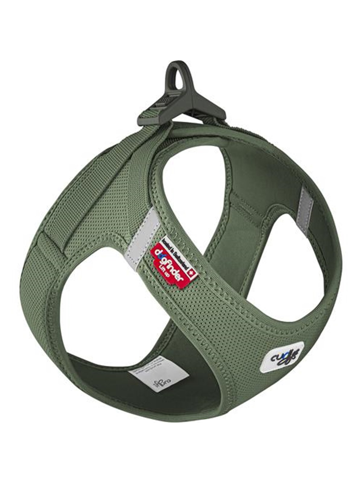Curli Vest Harness Clasp Air-Mesh - Moss (M), Hundeudstyr