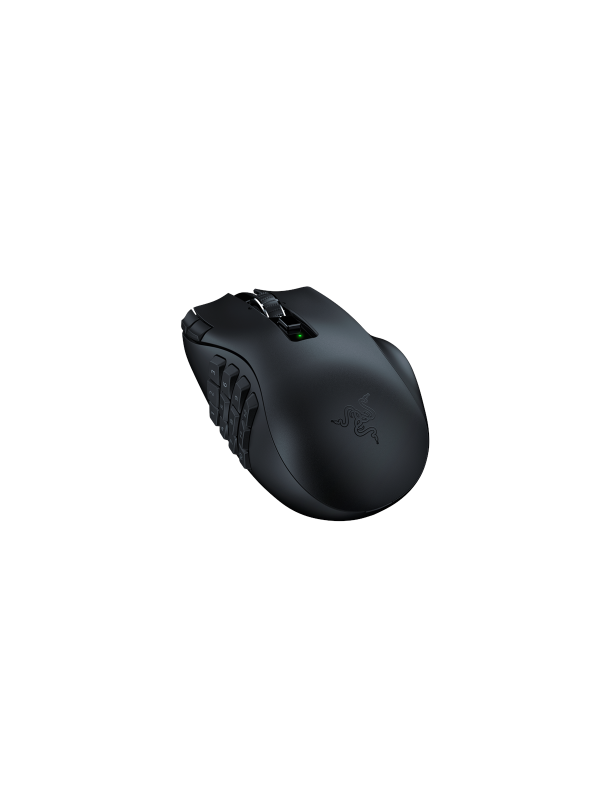 Razer Naga V2 HyperSpeed - Wireless MMO Gaming Mouse - Gaming Mus - Optisk - 19 knapper - Sort