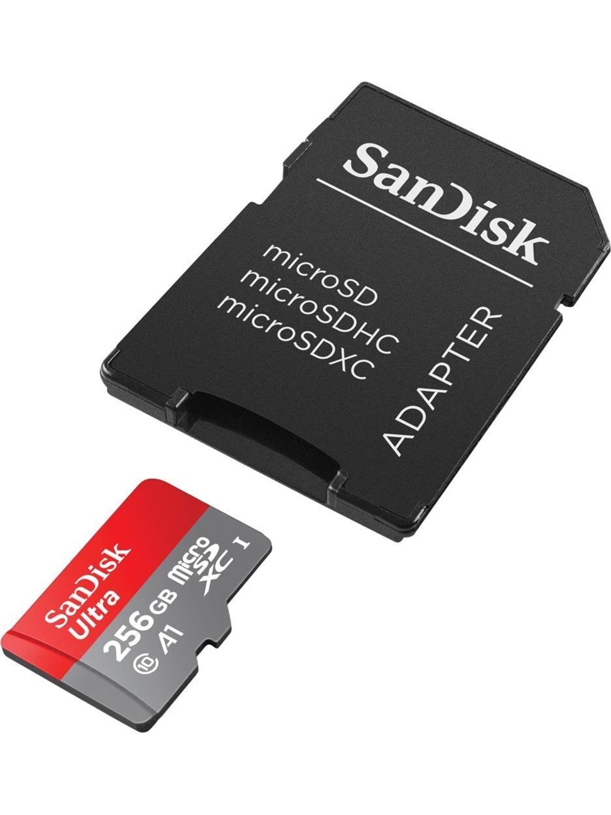 SANDISK Ultra microSD/SD - 150MB/s - 256GB, Hukommelseskort