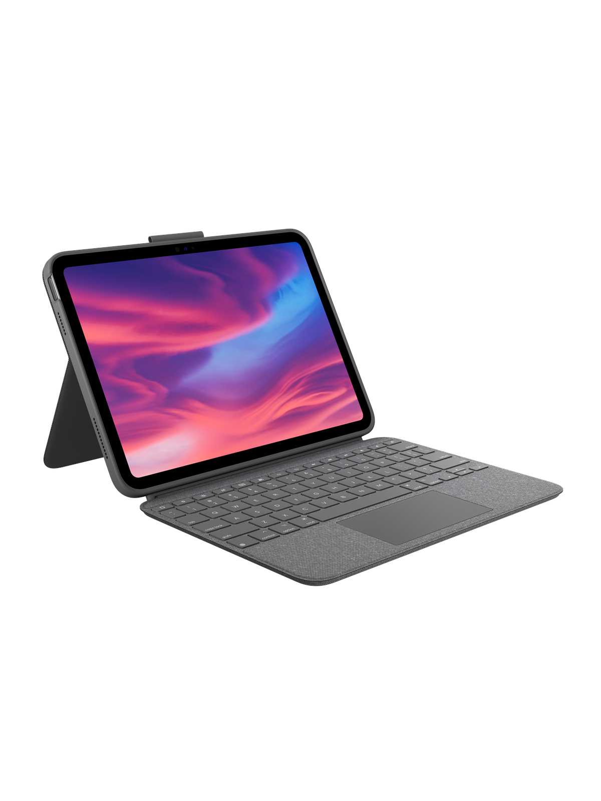 Logitech Combo Touch for iPad 10.9" (10th gen) - Oxford Grey - ND - Tastatur & Folio sæt - Nordisk - Grå