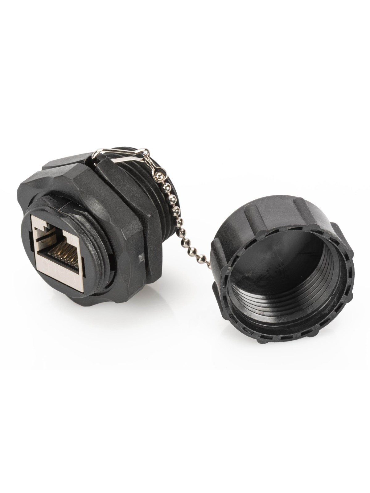 DIGITUS CAT 6 Keystone Bulkhead Couplers - Sort, Netværkskabel