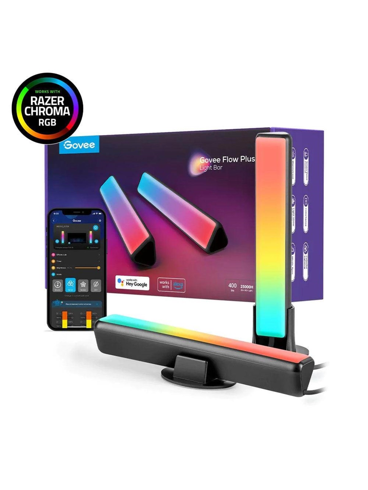 Govee RGBICWW WiFi + Bluetooth Flow Plus Light Bars, Smart Home
