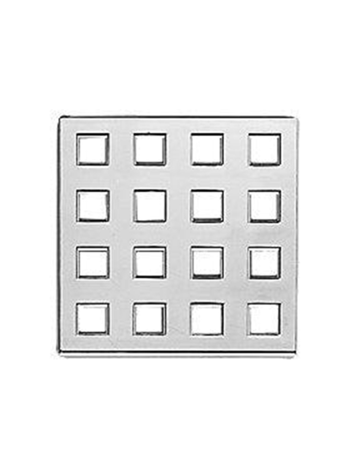 Purus rist 80 x 80 mm forkromet, Afløb