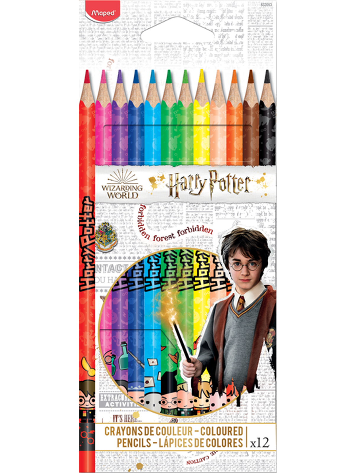 Harry Potter Farveblyanter, æske m. 12 ass., Tegneværktøj