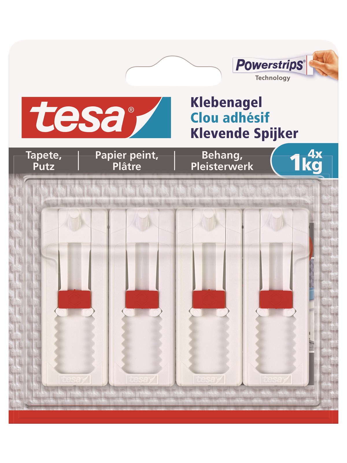 tesa Adhesive Nail Adjustable 1kg Wallpaper, Ophæng