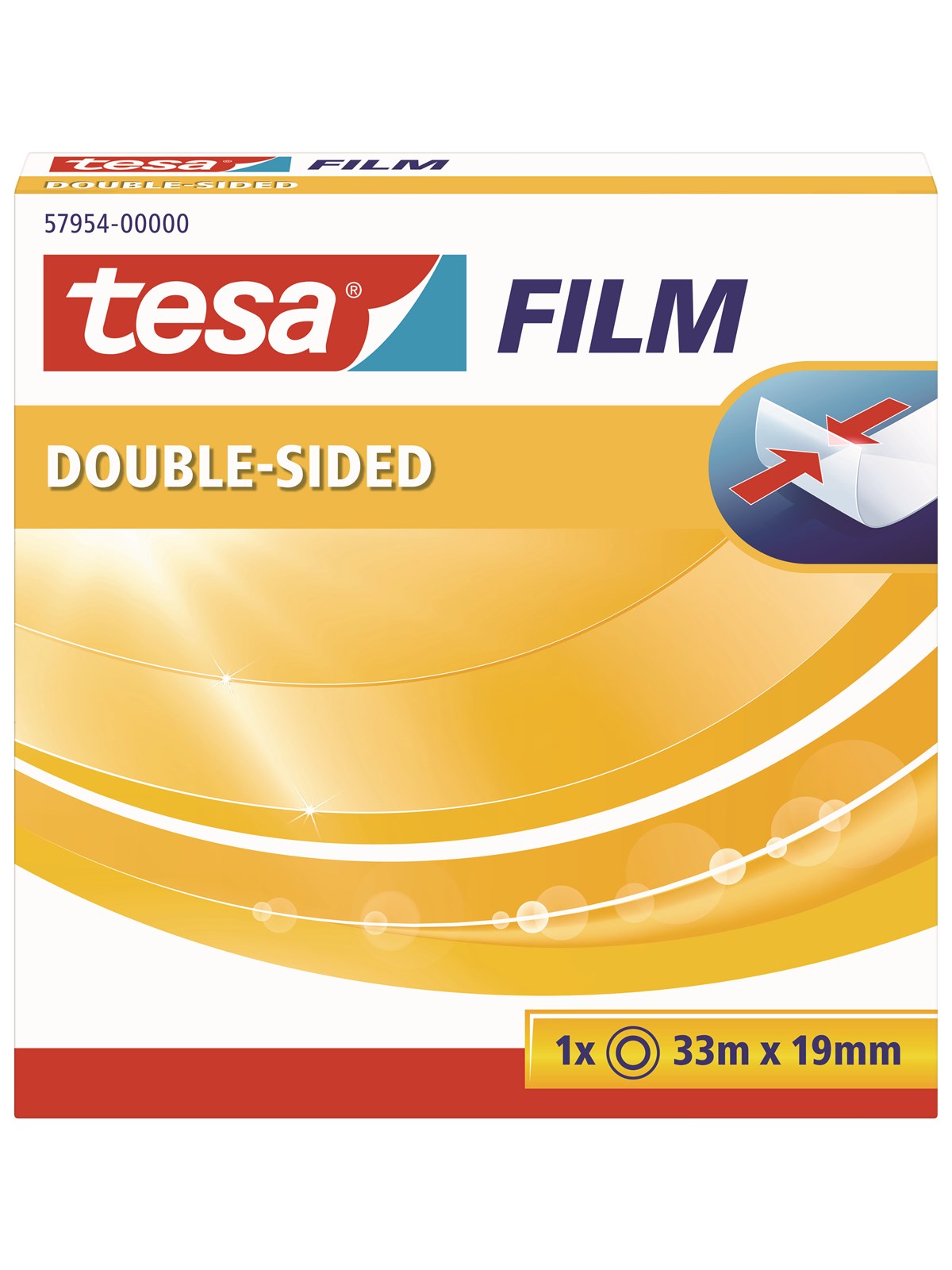 tesa film double-sided tape 33m x 19mm Transparent, Tape