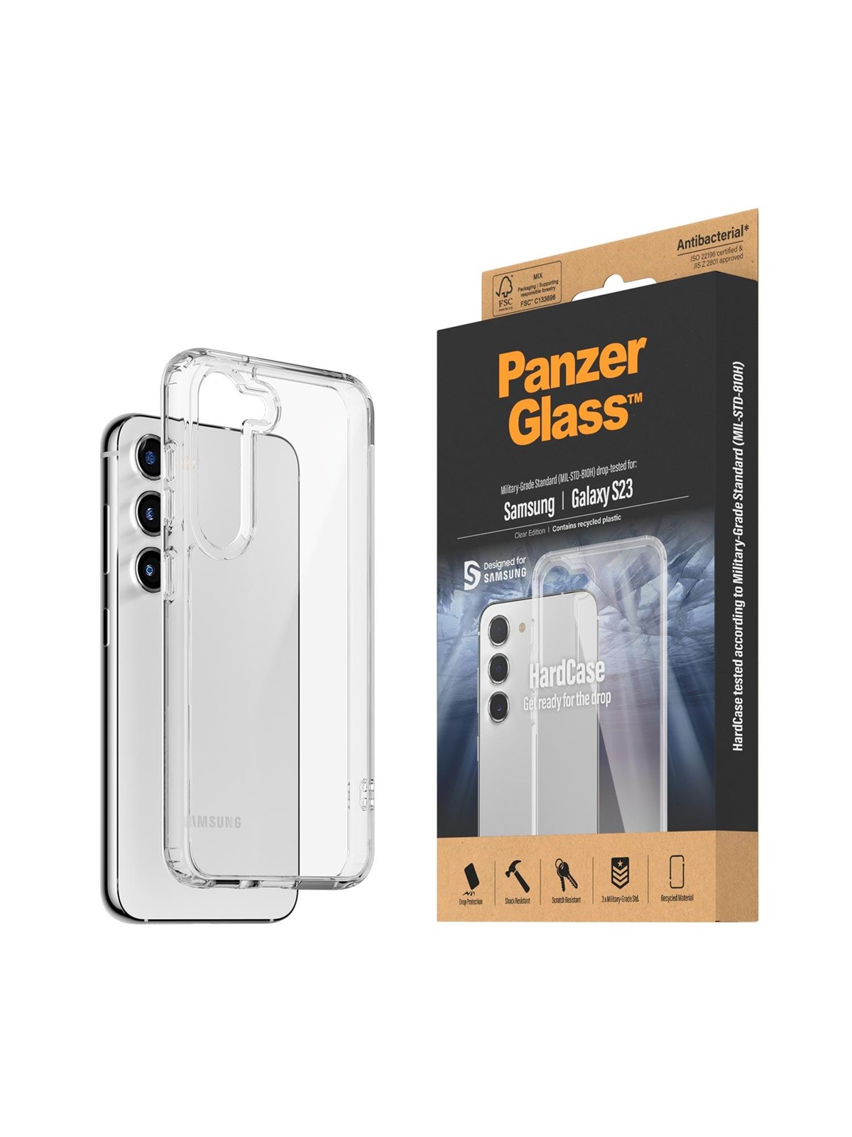 PanzerGlass HardCase Samsung Galaxy S23 | Transparent, Mobilcover