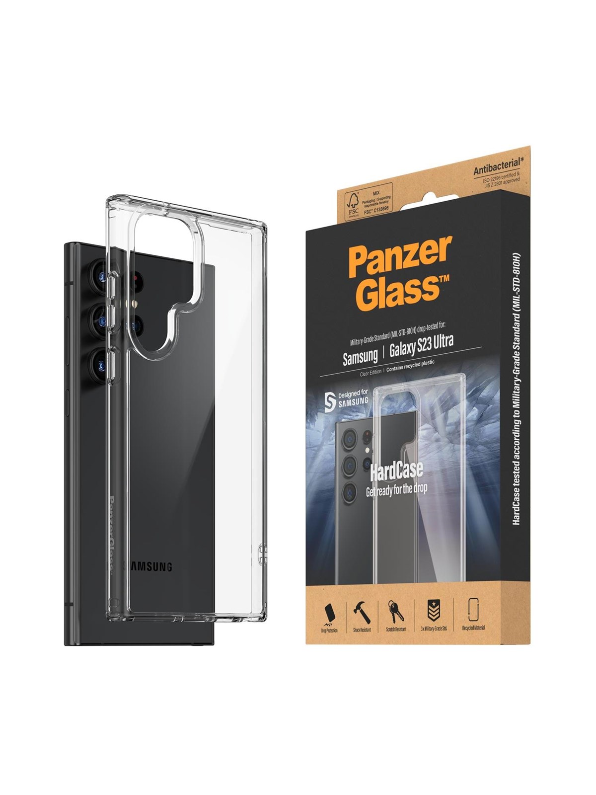 PanzerGlass HardCase Samsung Galaxy S23 Ultra | Transparent, Mobilcover