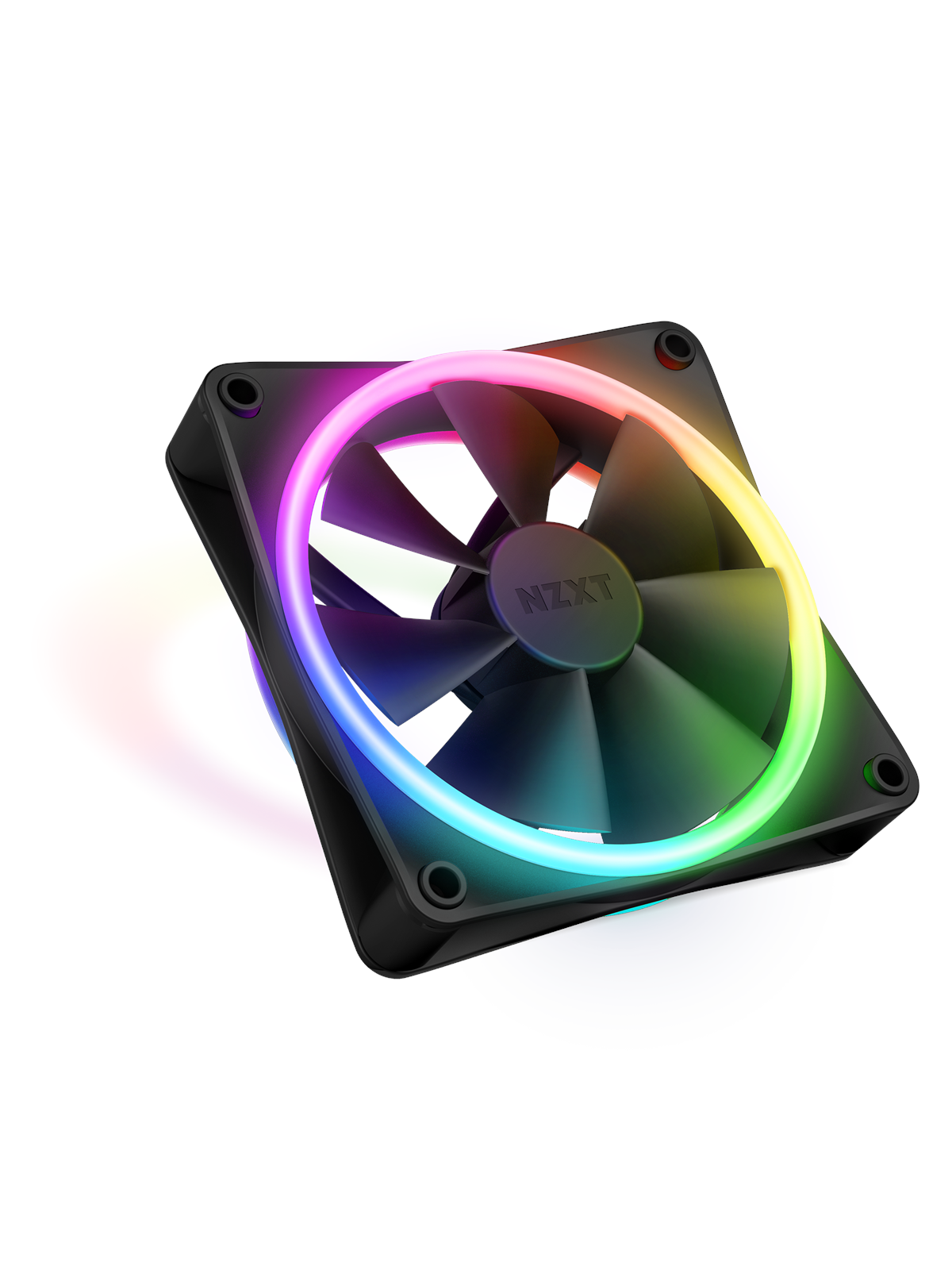 NZXT F120 RGB DUO - Black - Kabinet køler - 120mm - Sort med RGB LED lys - 29 dBA