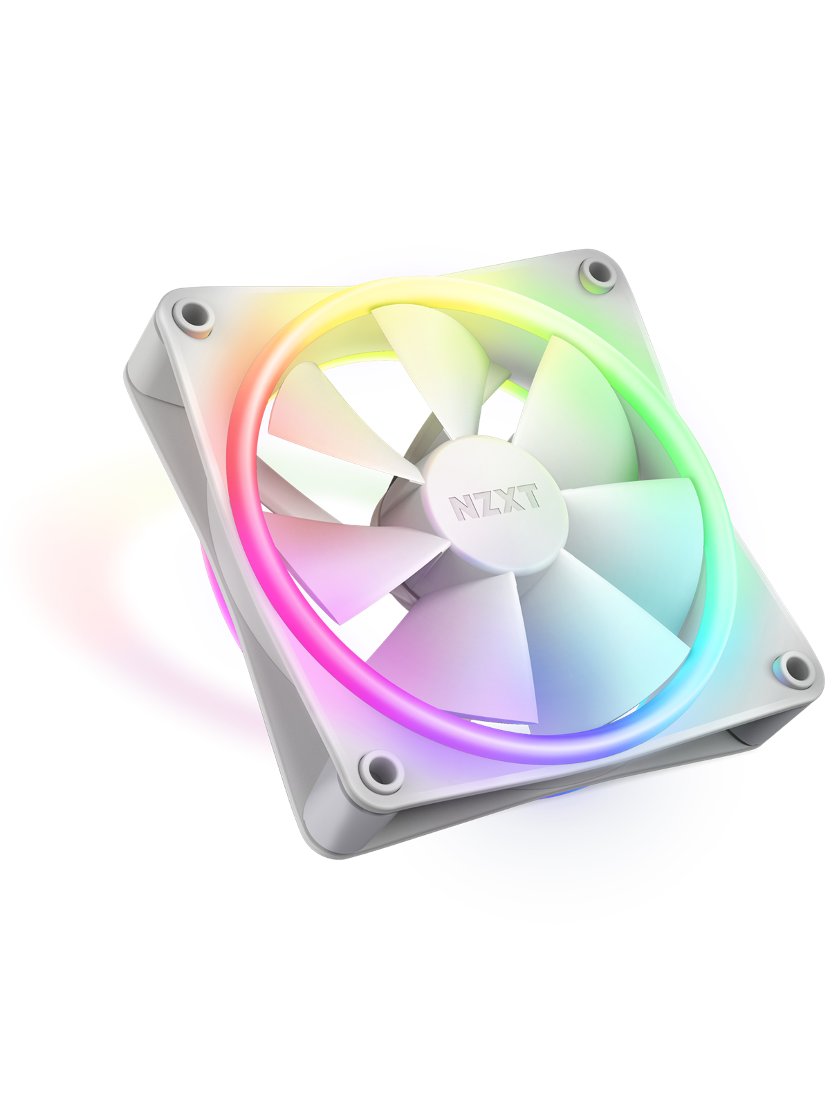 NZXT F120 RGB DUO - White - Kabinet køler - 120mm - Hvid - 29 dBA, Kabinetkøler