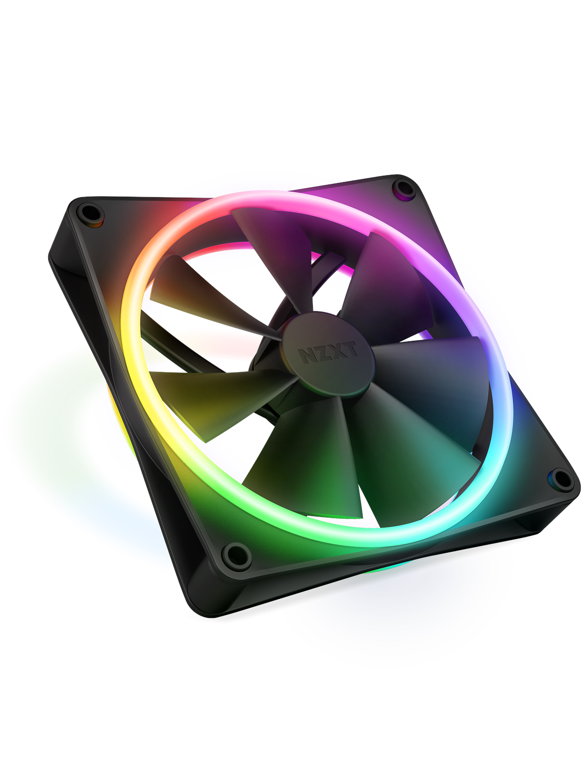 NZXT F140 RGB DUO - Black - Kabinet køler - 140mm - Sort med RGB LED lys - 36 dBA