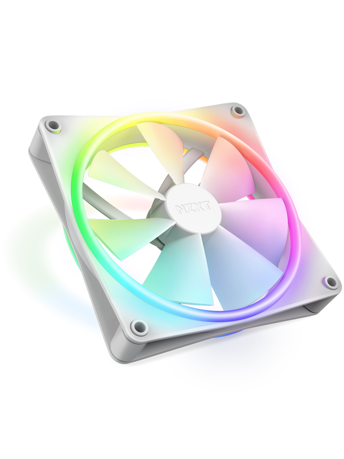 NZXT F140 RGB DUO - White - Kabinet køler - 140mm - Hvid med RGB - 36 dBA