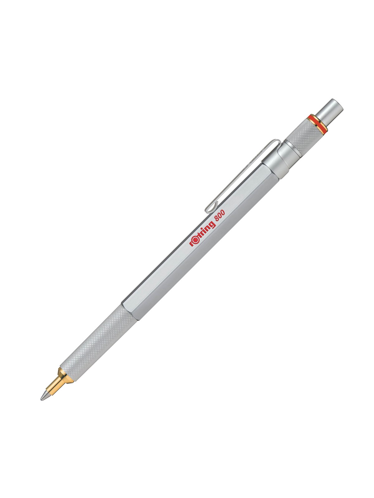 Rotring rOtring 800 kuglepen | Mellempunkt | Sort blæk | Sølv tønde | Genopfyldning