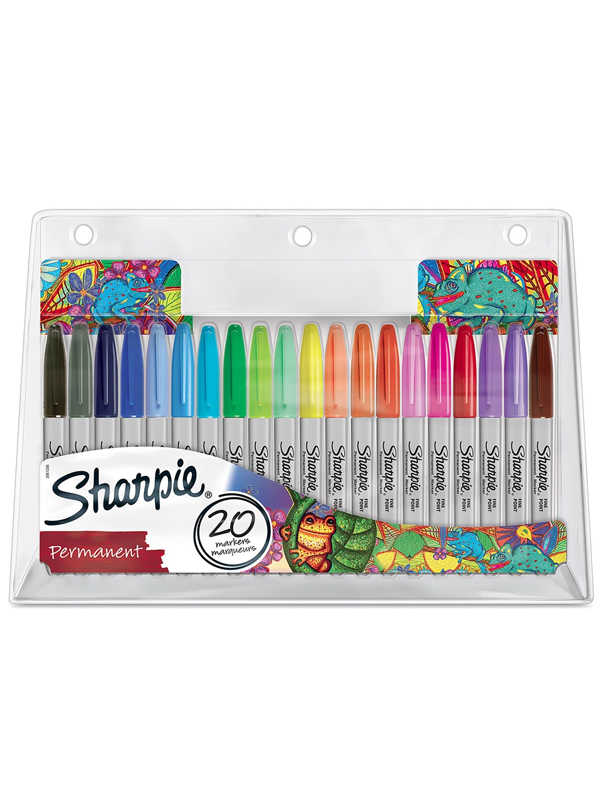 Sharpie Permanent Marker Set | Eksklusivt farveudvalg | Fin spids | 20 styk