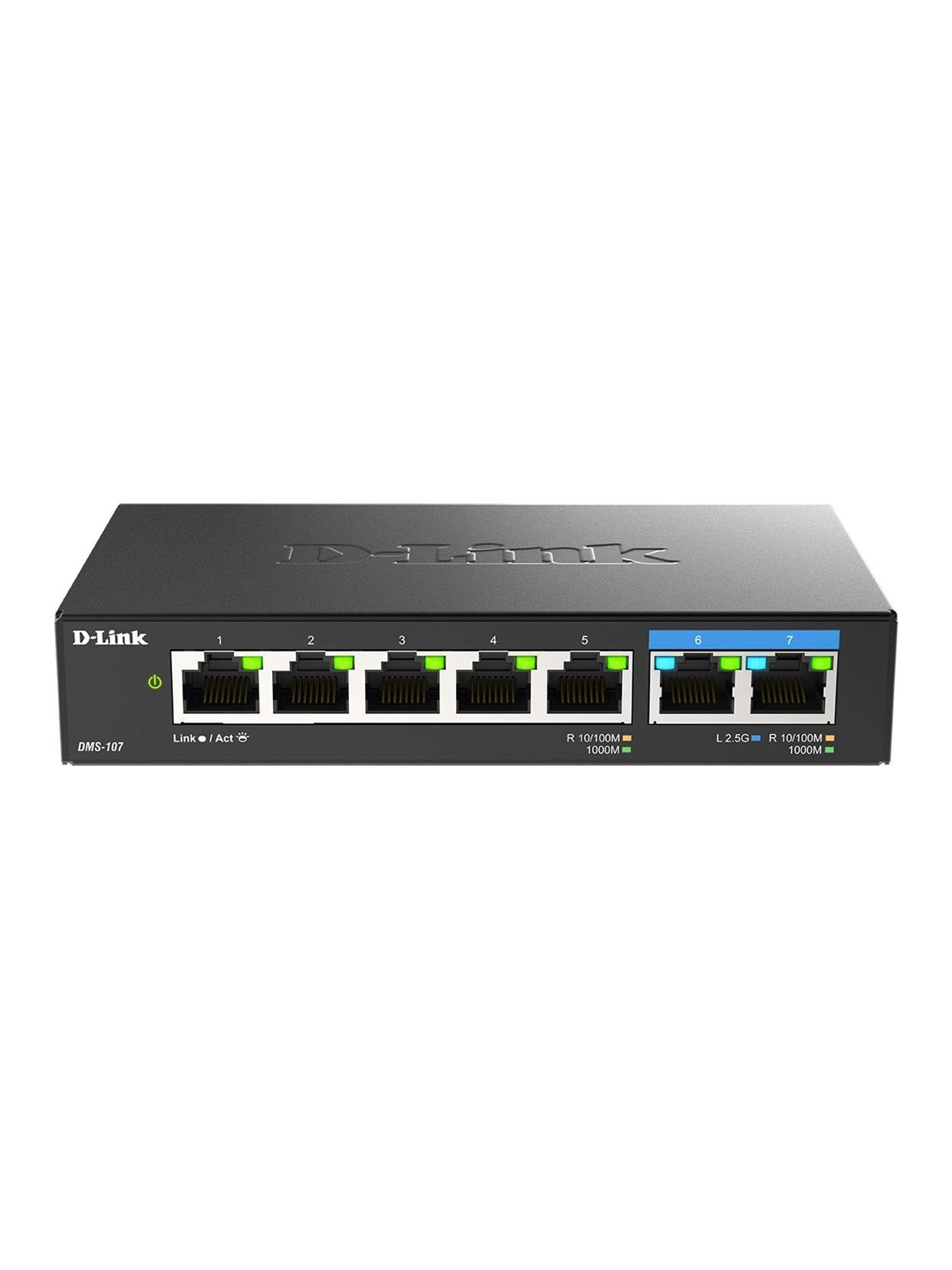 D-Link DMS-107 7-Port Multi-Gigabit Unmanaged Switch, Switch