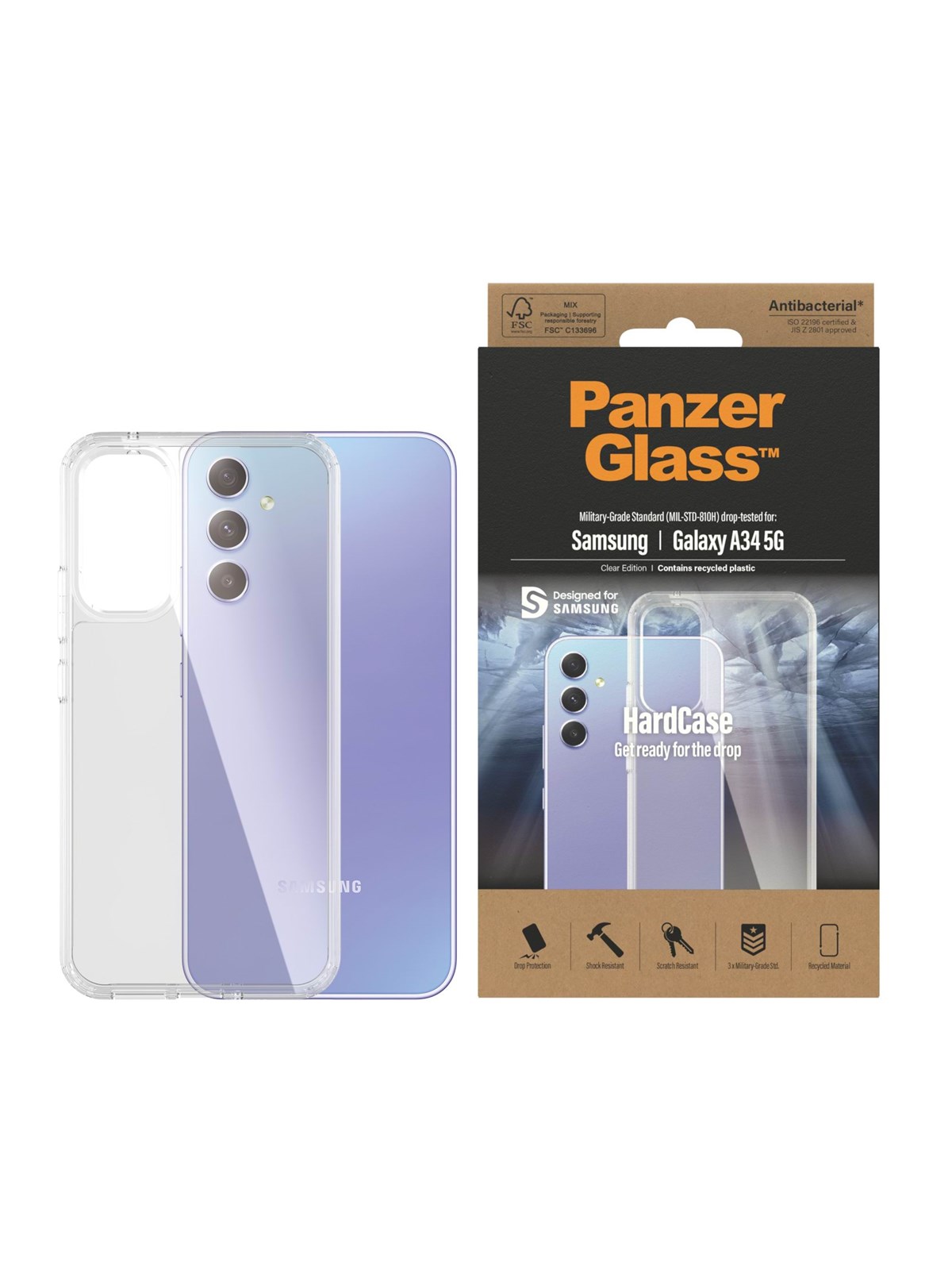 PanzerGlass Hardcase for Samsung Galaxy A34 5G, Mobilcover