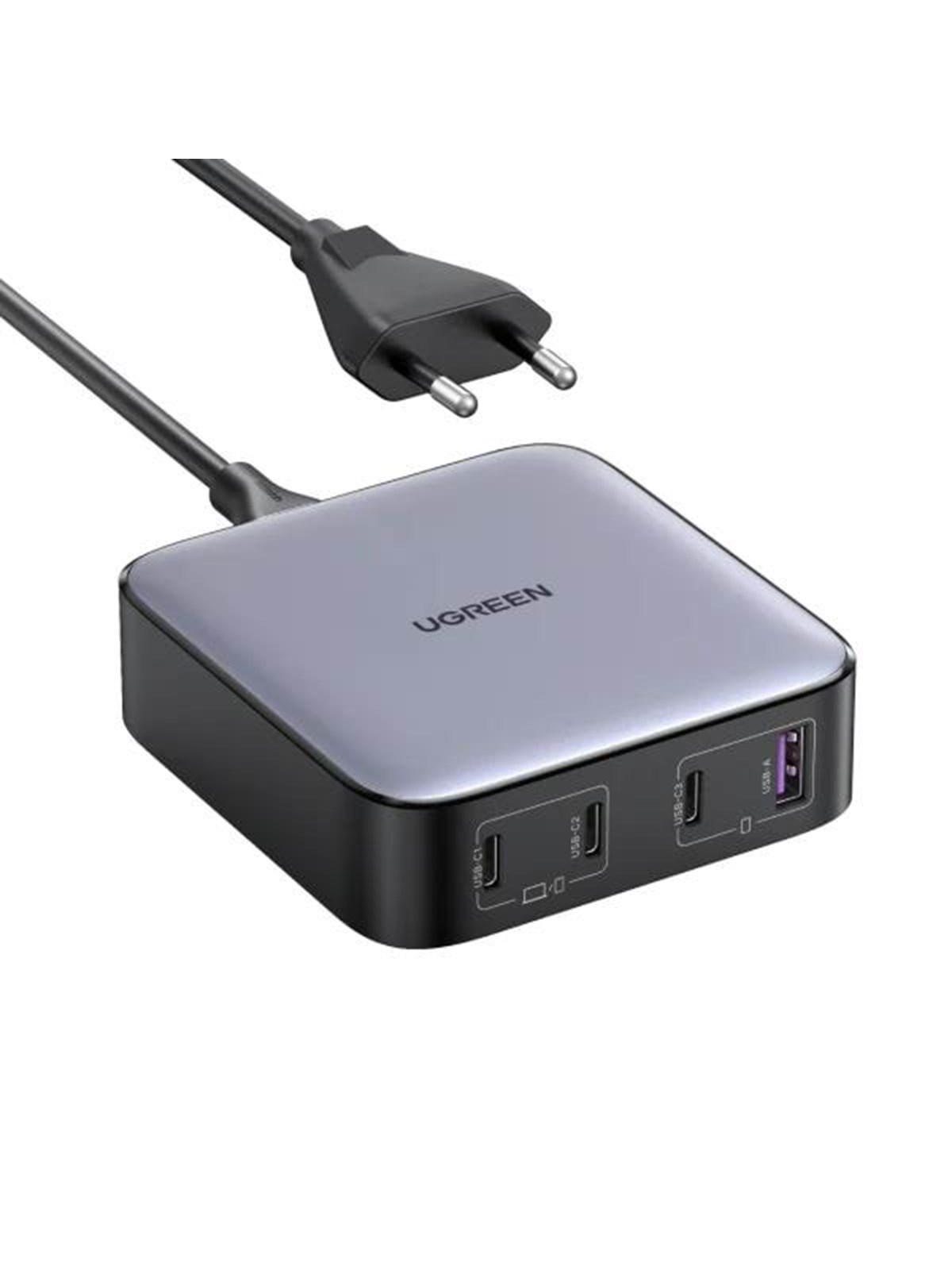 UGREEN Nexode GaN 100W Quad USB-oplader, Mobil Oplader