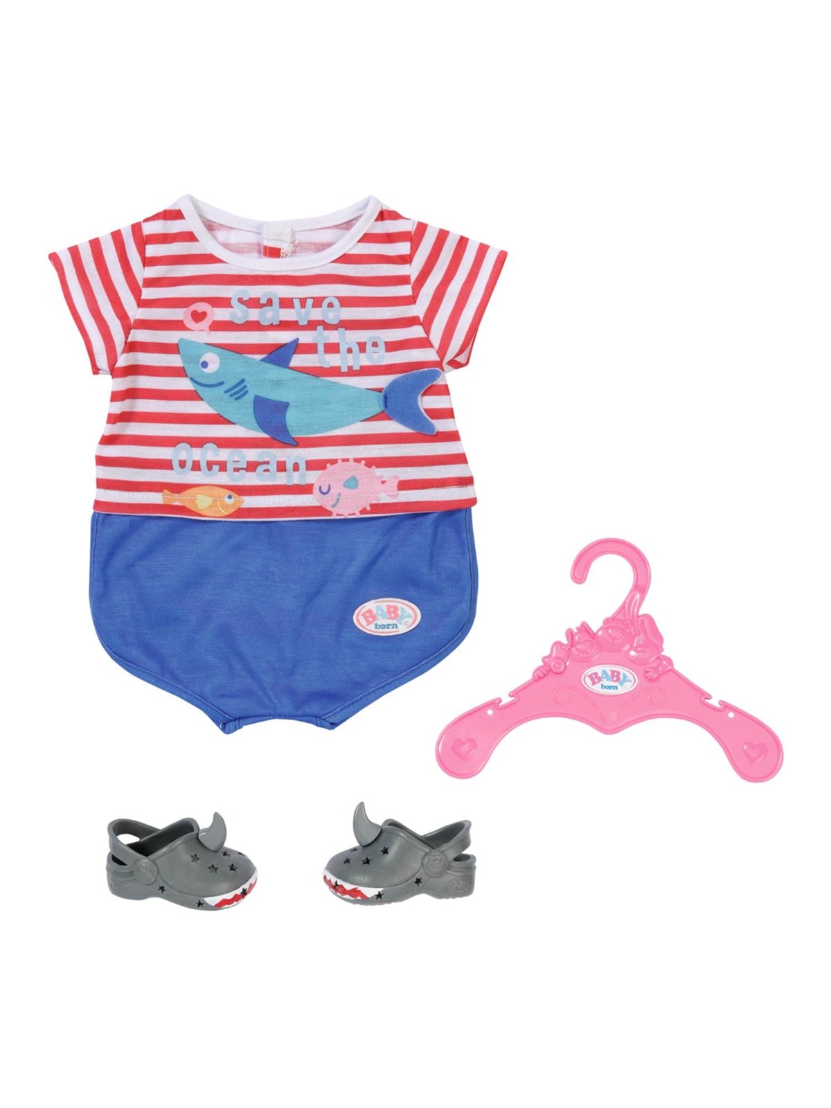 Baby Born Bath Pyjamas wShøs blue 43cm, Dukker Og Dukketilbehoer