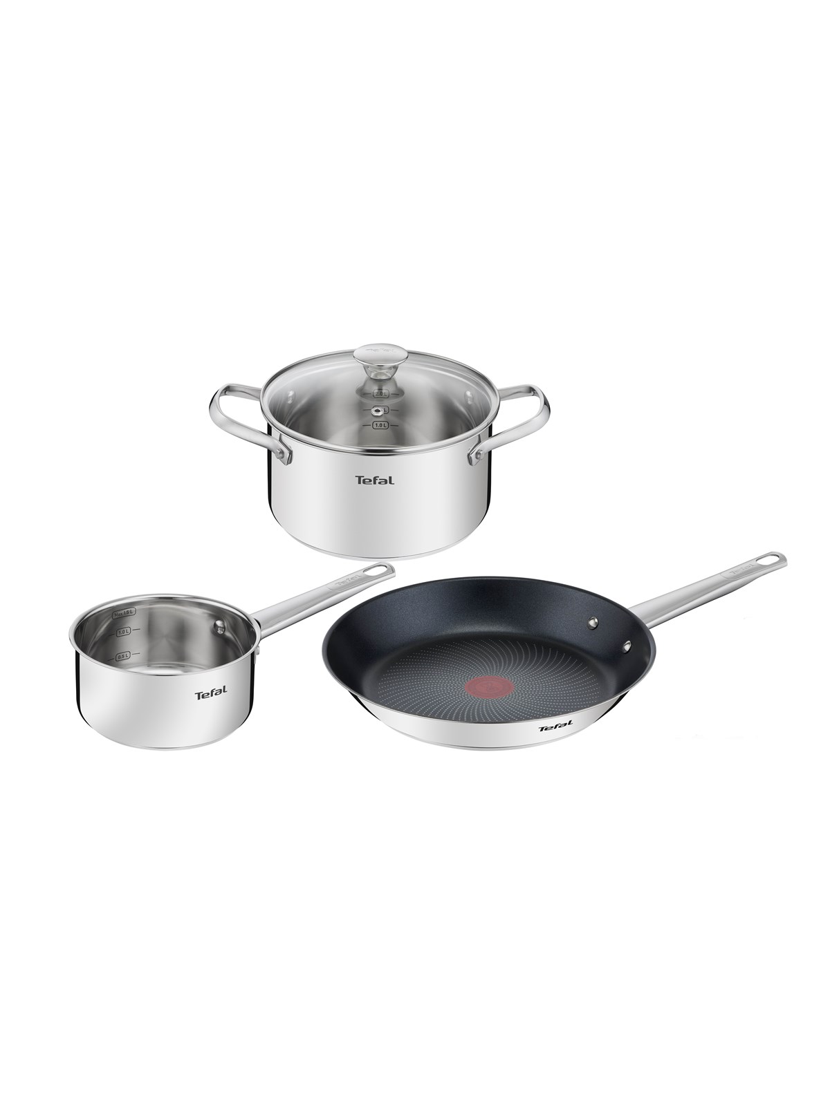 Tefal Cook eat Set 4 pcs Stainless steel, Gryde