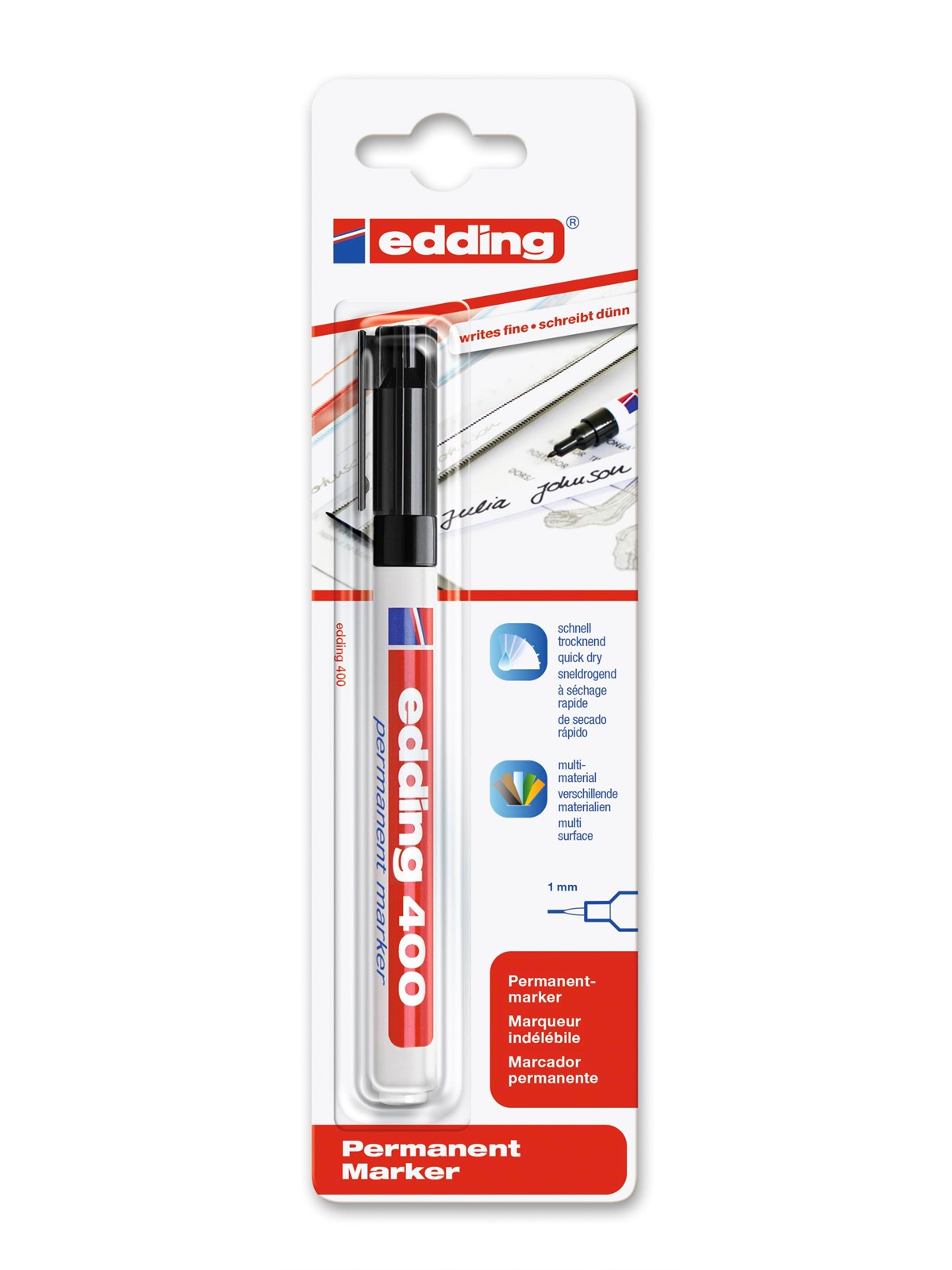 Edding e-400 Permanent marker sort, Tegneværktøj