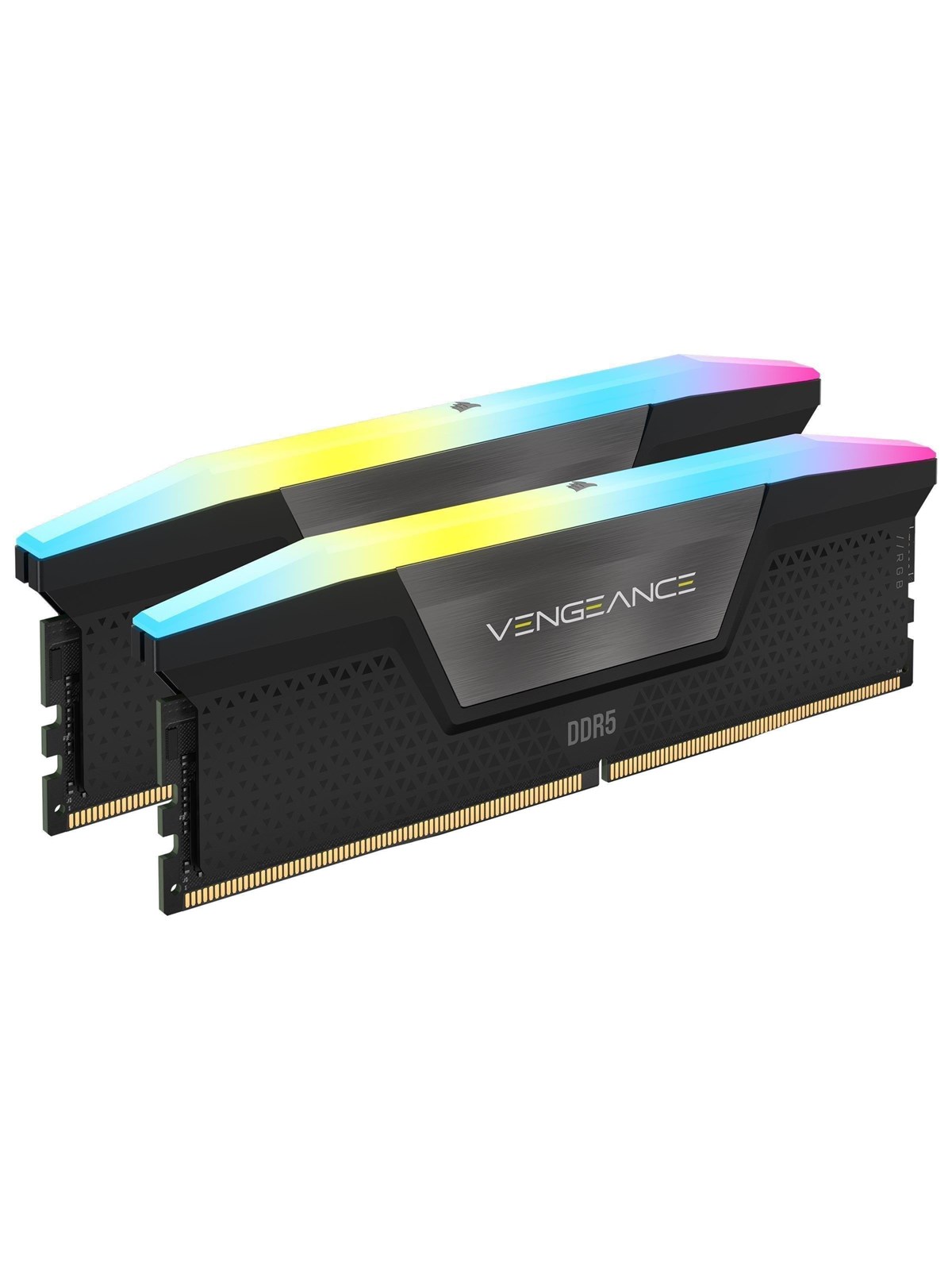 Corsair Vengeance RGB DDR5-6000 - 32GB - CL36 - Dual Channel (2 pcs) - Intel XMP - Sort med RGB