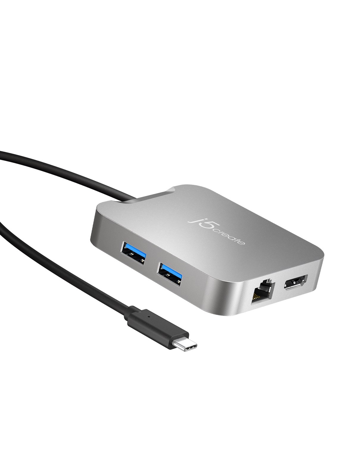 j5create 5-in-1 Multi-Port Adapter (with Ethernet and PD), Docking Station