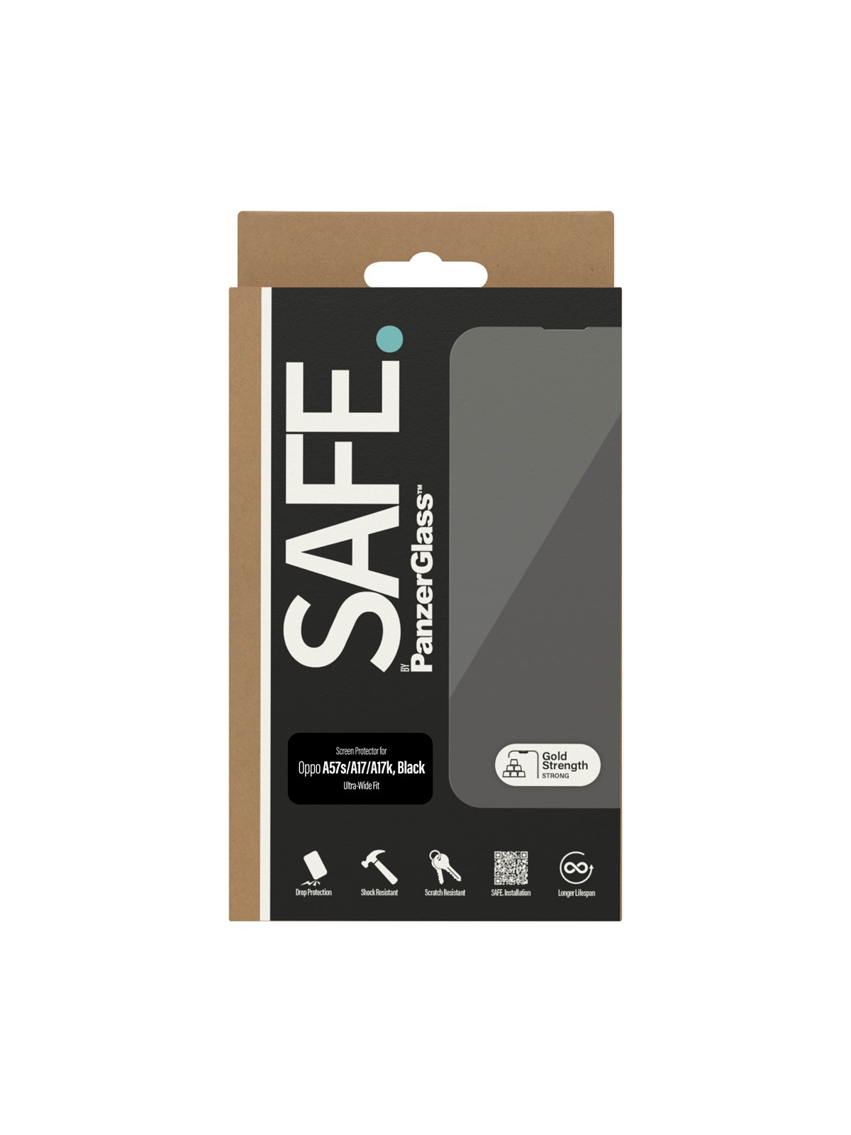 SAFE by PanzerGlass Screen Protector Oppo A57s | A17 | A17k, Beskyttelsesglas
