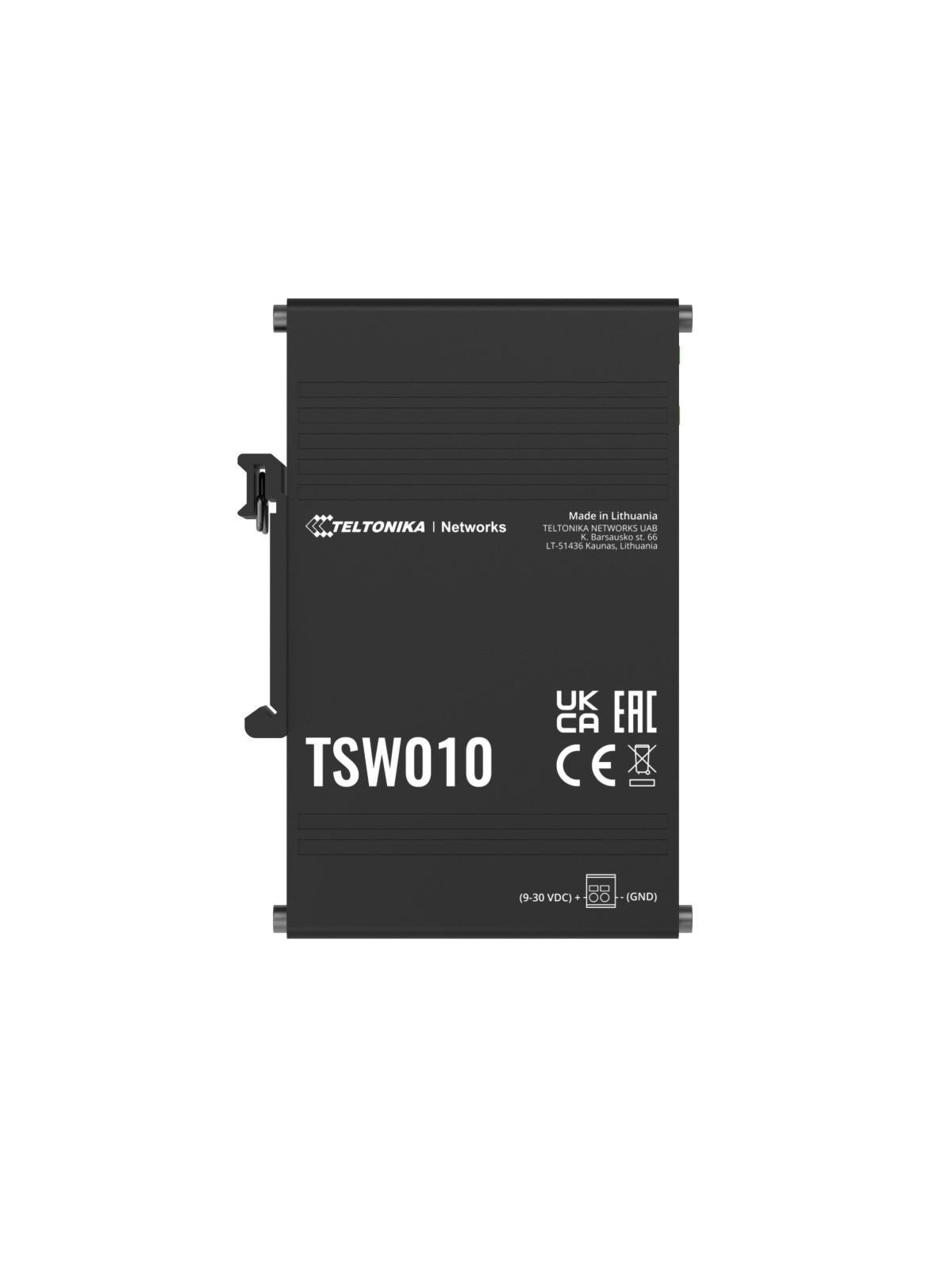 Teltonika TSW010 DIN Rail Ethernet Switch 5-Port 10/100Mbps, Switch