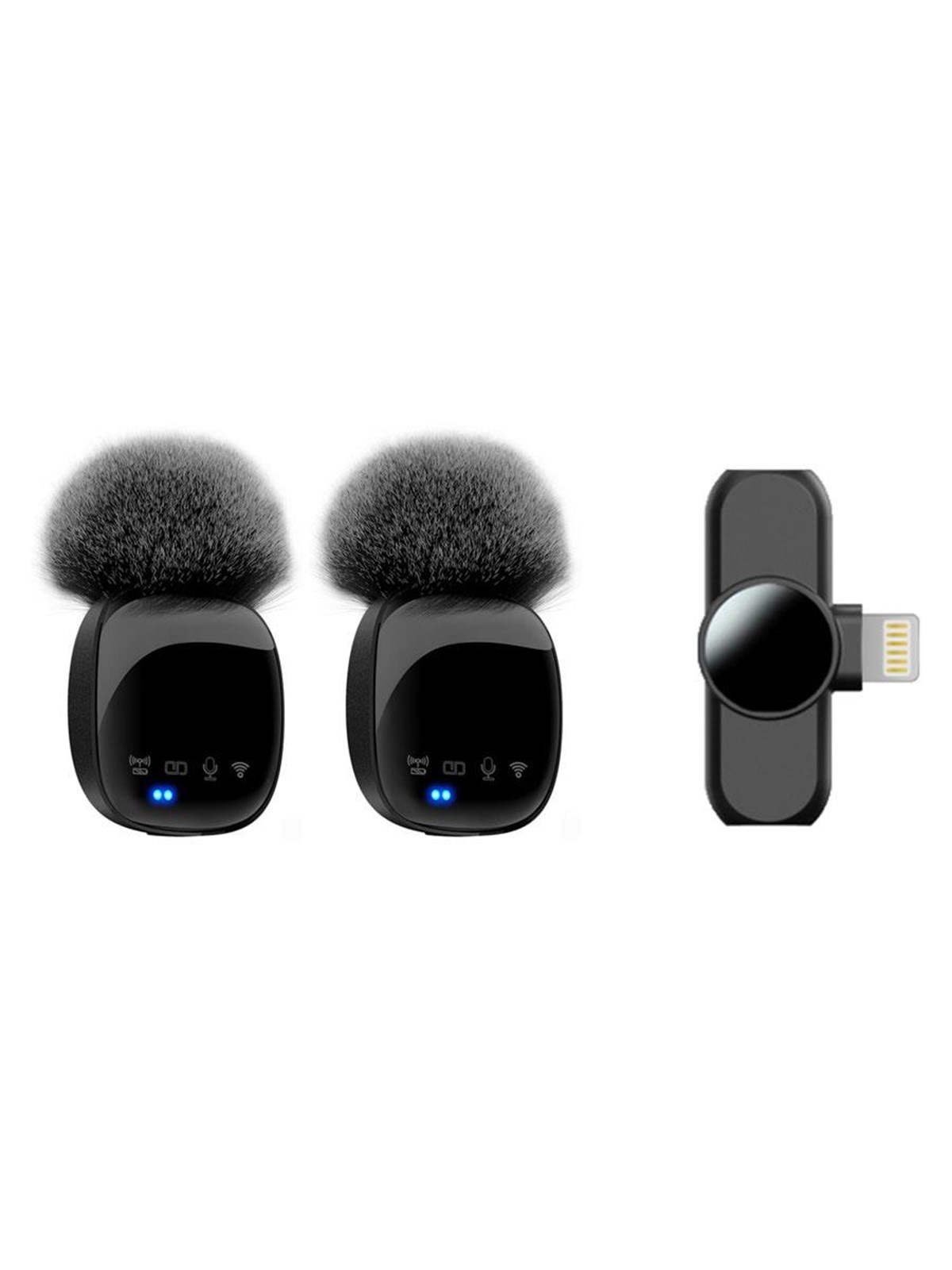 Lippa Dual Wireless Wind Protected Microphone With Lightning Connector, Mobil Tilbehør