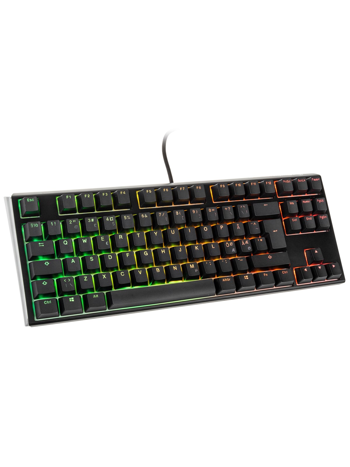 Ducky One 3 - Classic Black / White ND - TKL - Nordisk - Sort, Tastatur