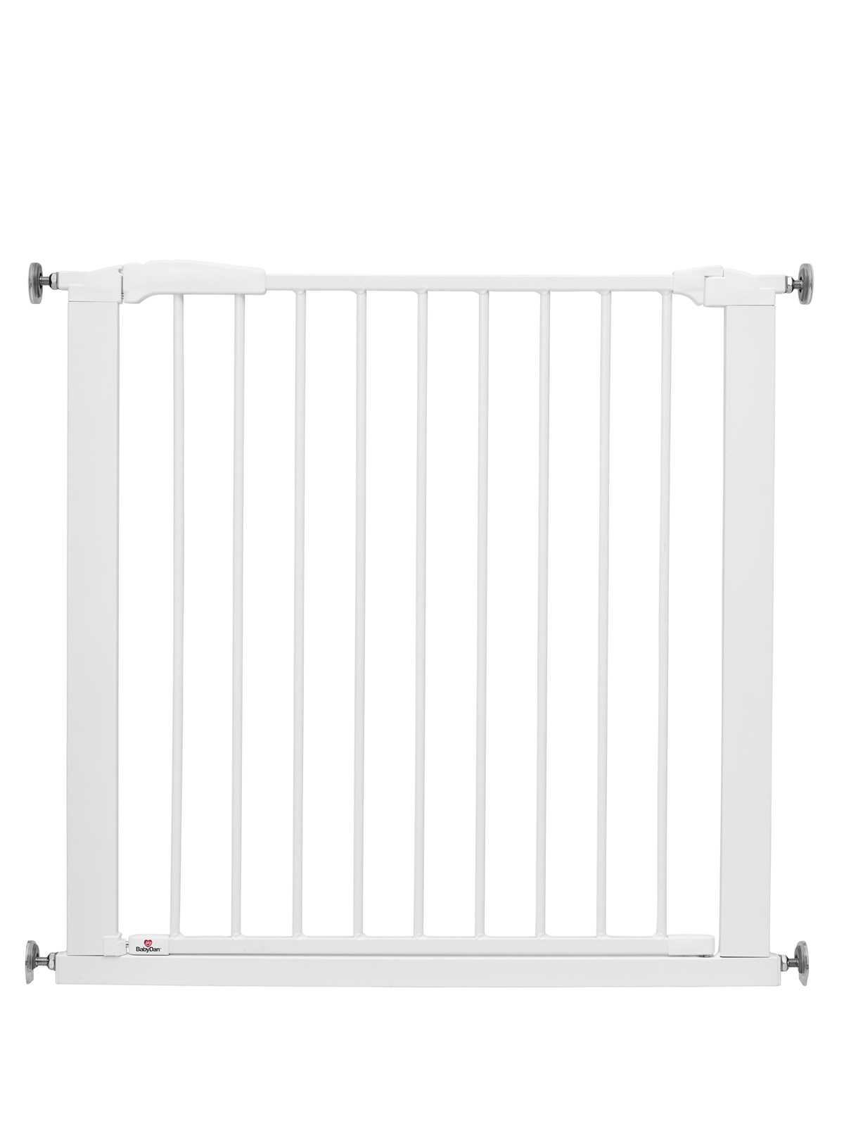 BabyDan Perfect Close sikkerhedsgitter, hvid, 77,3-83,5 cm, Babyudstyr