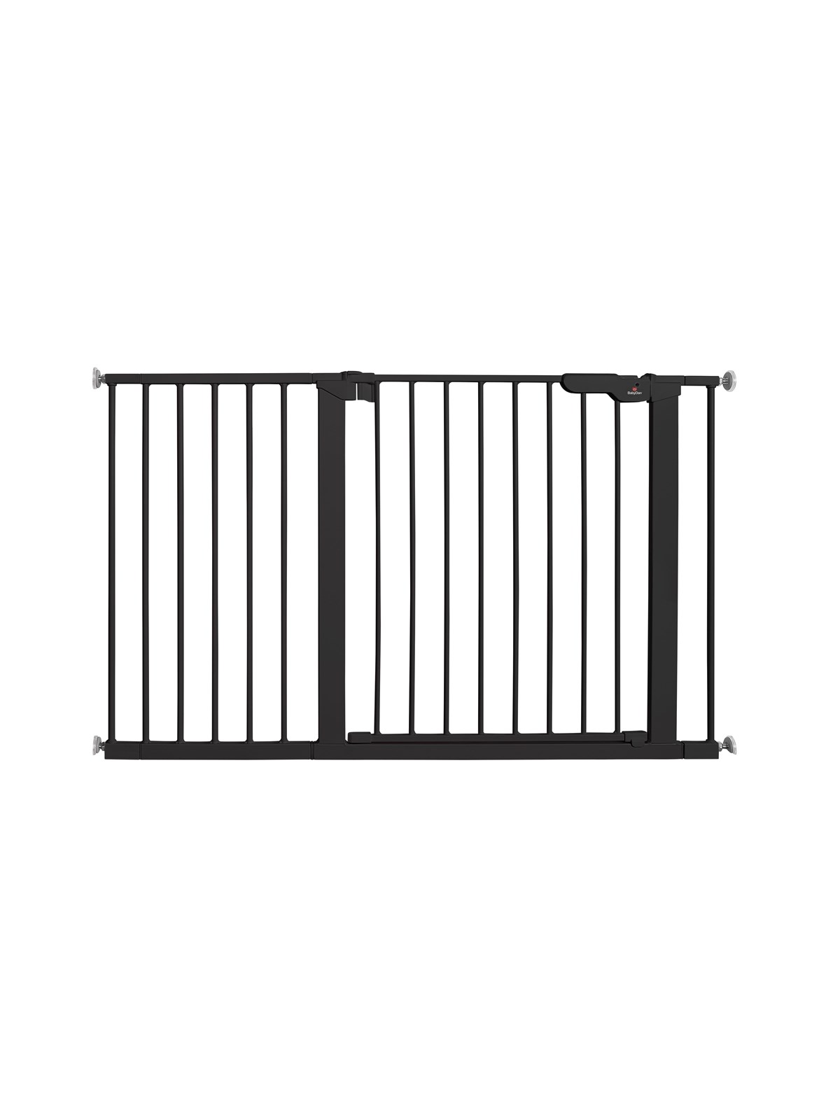 BabyDan Premier sikkerhedsgitter ekstra bred, sort, 119,3-125,6 cm, Babyudstyr
