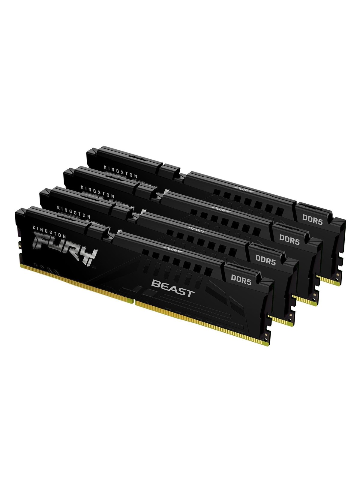 Kingston FURY Beast DDR5-5600 - 128GB - CL40 - Quad Channel (4 pcs) - Intel XMP - Sort