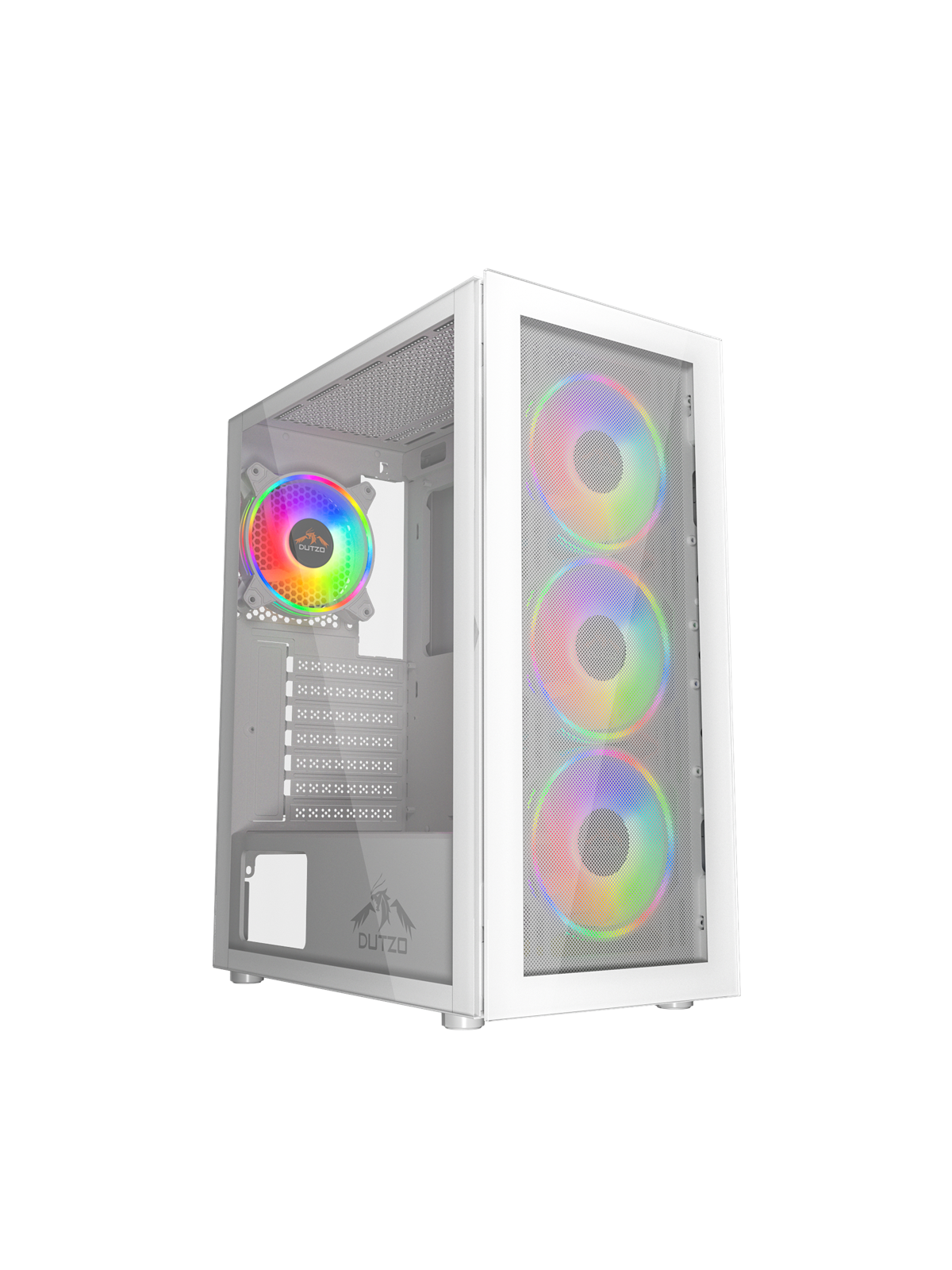 DUTZO C531 TG ARGB - Kabinet - Miditower - Hvid, Kabinet