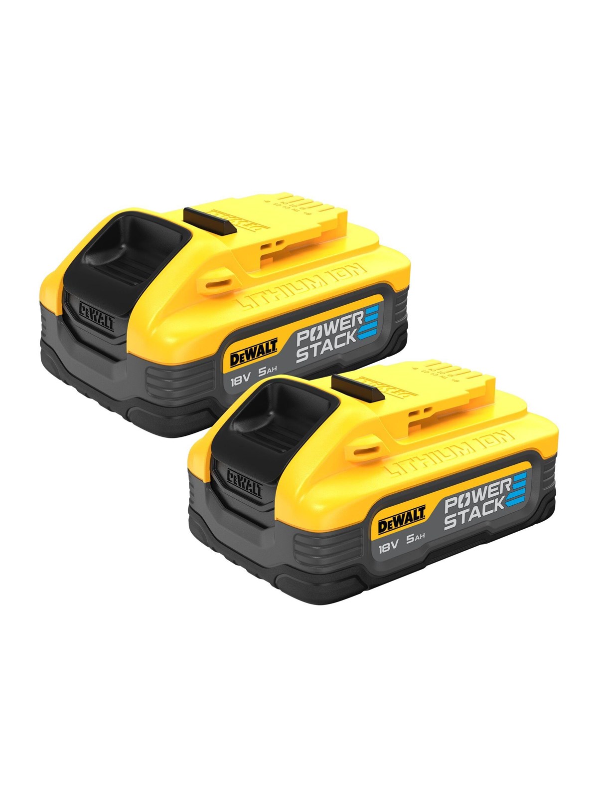 Dewalt DCBP518H2-XJ 18V XR POWERSTACK 5AH-batteri, dobbeltpakning, Akku Lader