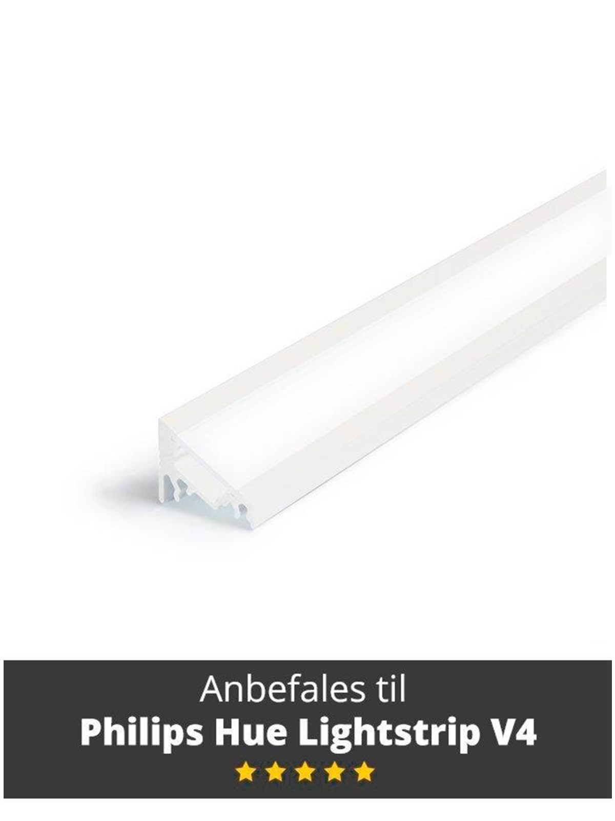 Light Solutions Aluminum profile - Model C for Philips Hue and WiZ - White