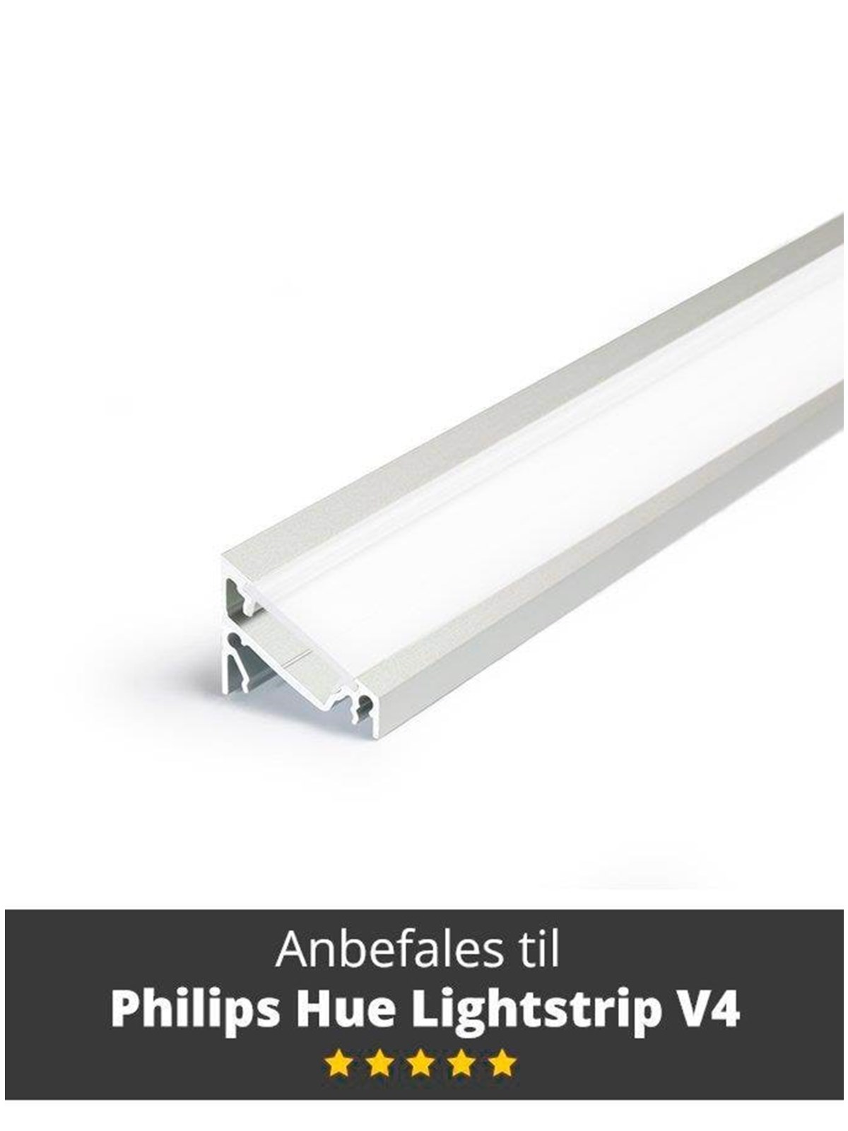 Light Solutions Aluminum profile - Model C for Philips Hue and WiZ - Alu