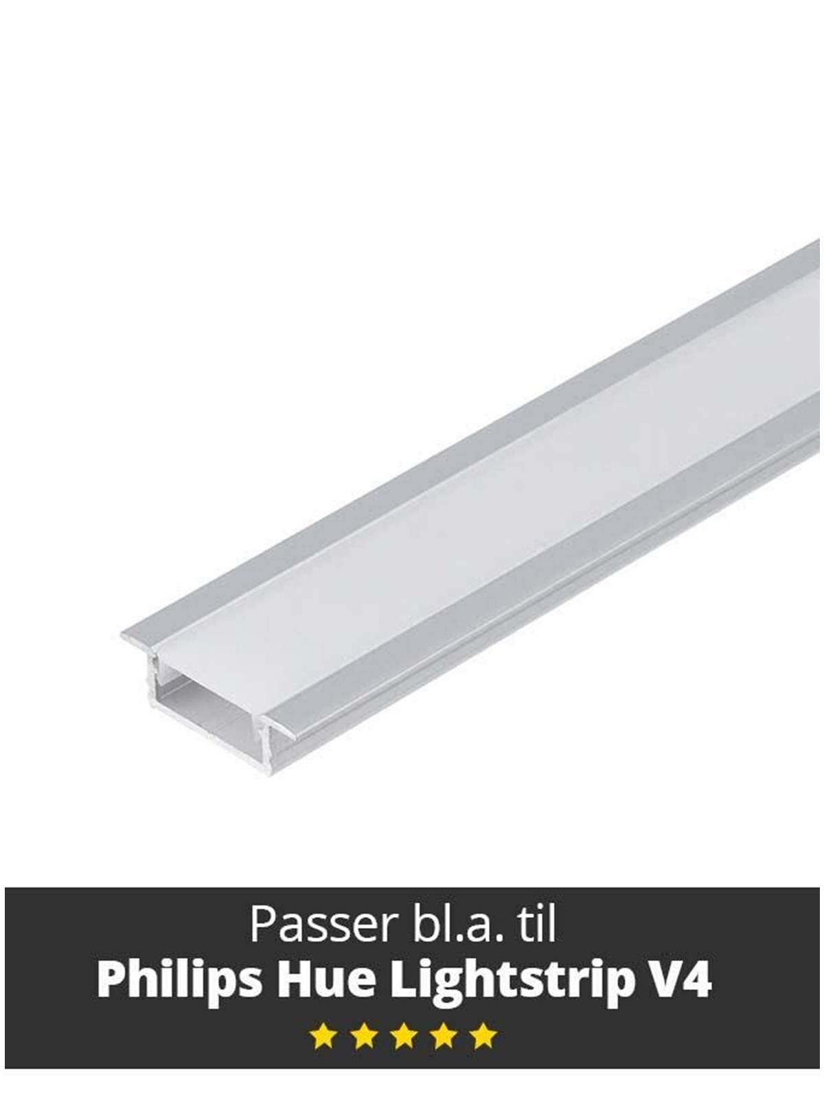 Light Solutions Aluminum profile - Model G for Philips Hue and WiZ - Alu