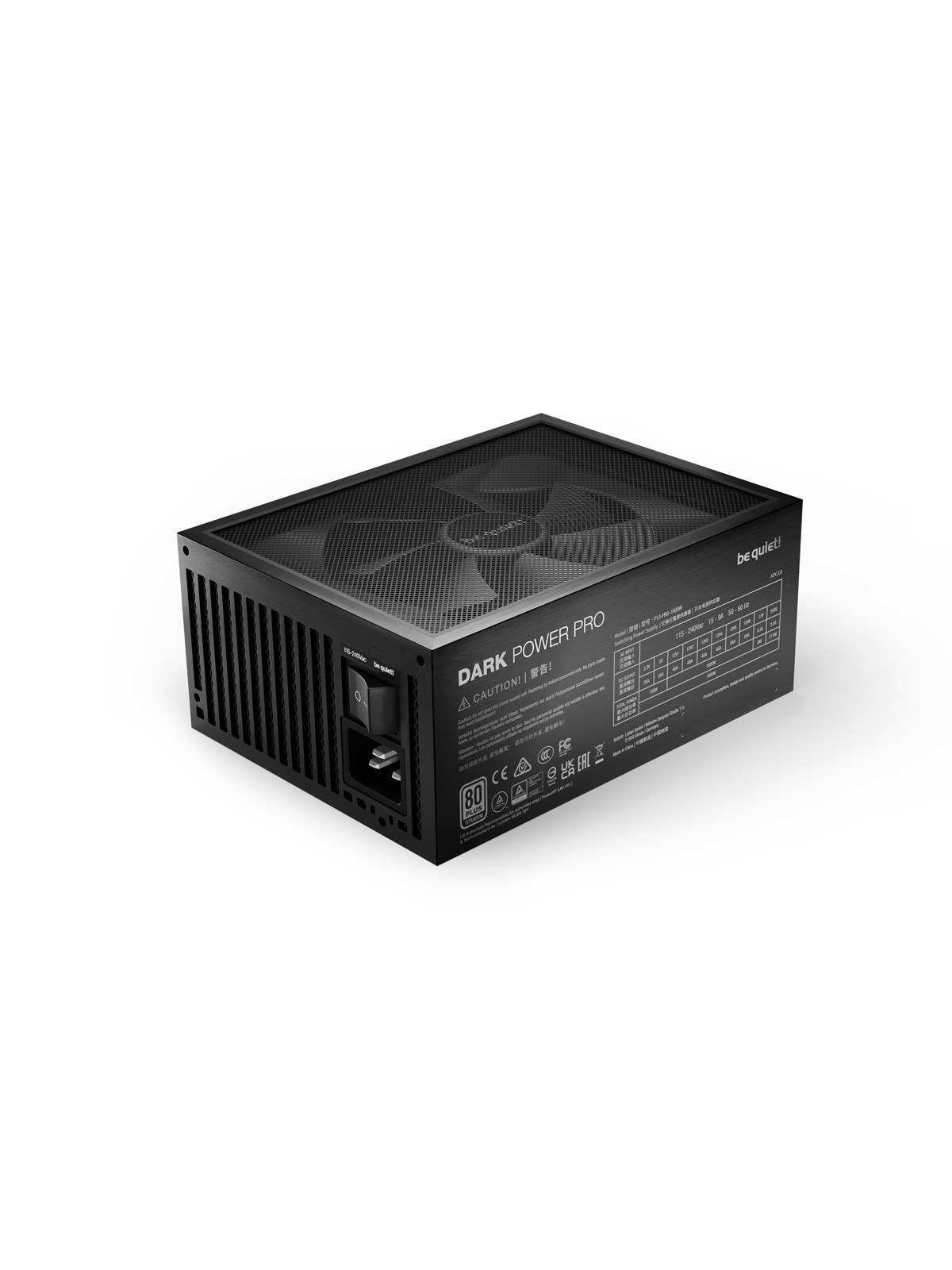 be quiet! Dark Power Pro 13 - 1600W Strømforsyning - 1600 Watt - 135 mm - ATX 3.0 - 80 Plus Titanium certified