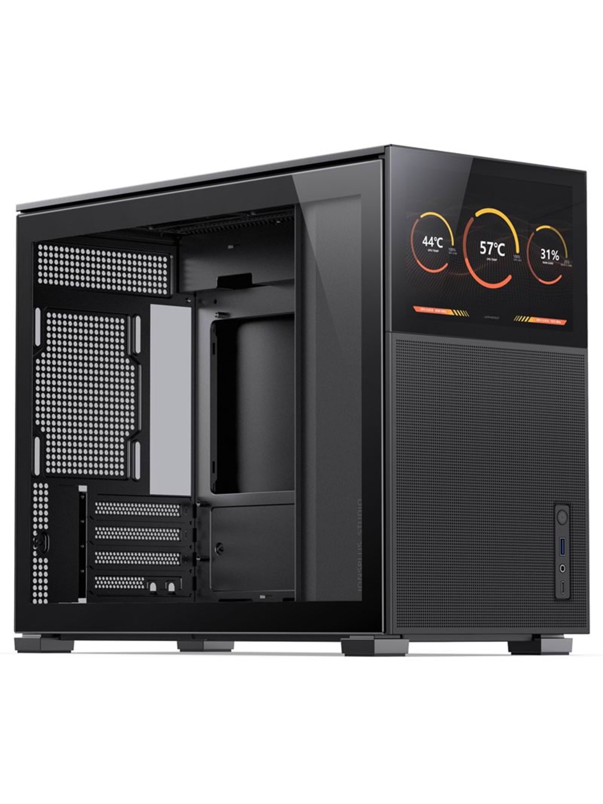 Jonsbo D31 mesh Screen - black - Kabinet - Minitower - Sort, Kabinet