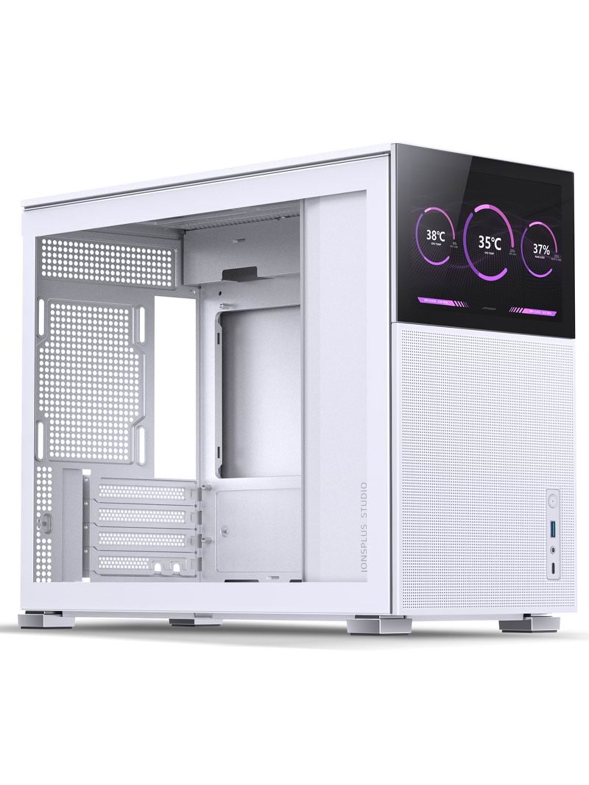 Jonsbo D31 mesh screen - white - Kabinet - Minitower - Hvid, Kabinet