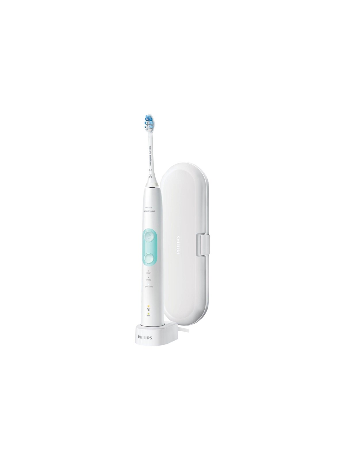 Philips Eltandbørste Sonicare ProtectiveClean 5100 HX6857 - tooth brush - white/mint
