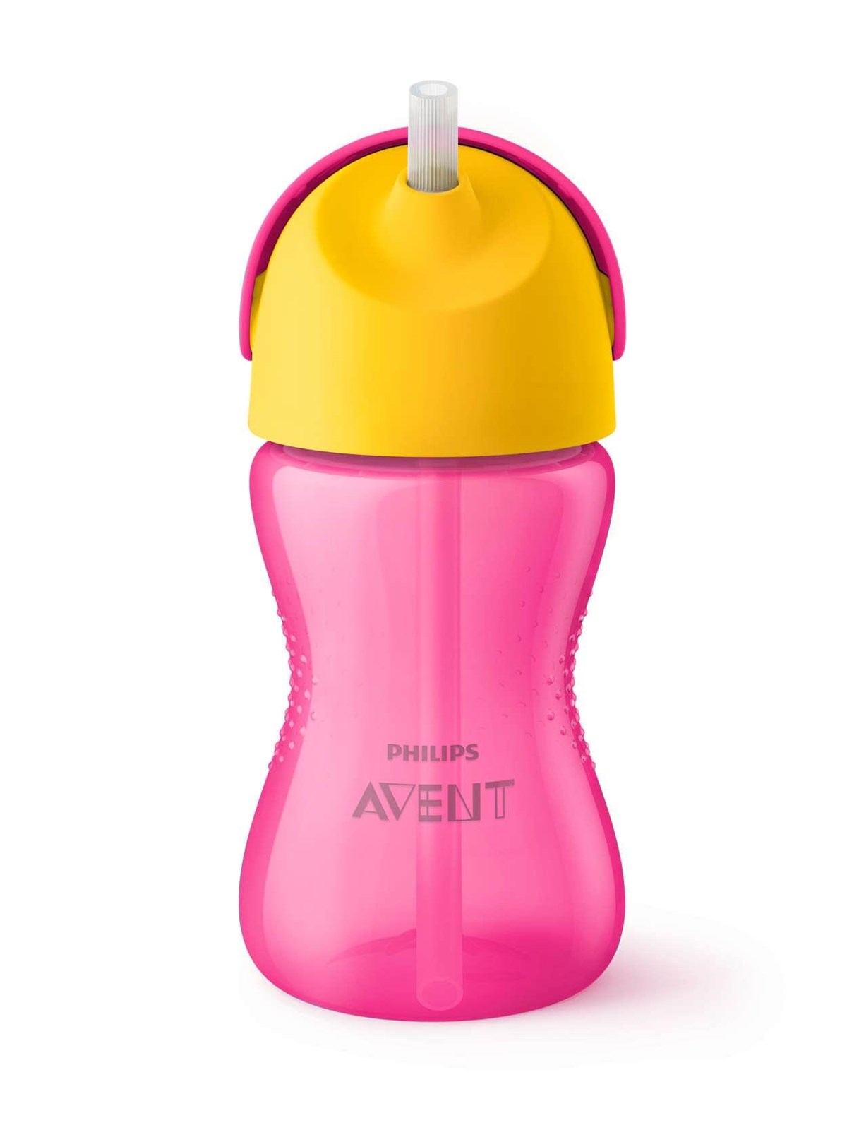 Philips Avent Drikkedunk med sugerør - pink/gul - 300 ml - SCF798/02, Babyudstyr