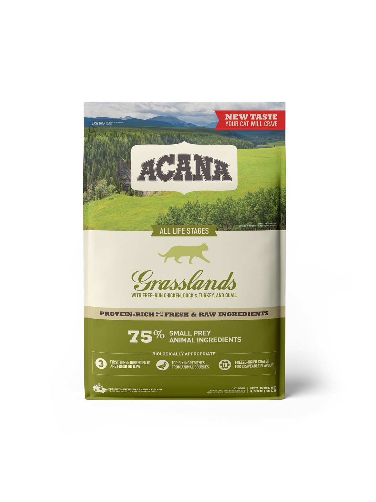 Acana Grasslands Dry Cat Food 4.5kg, Katteudstyr