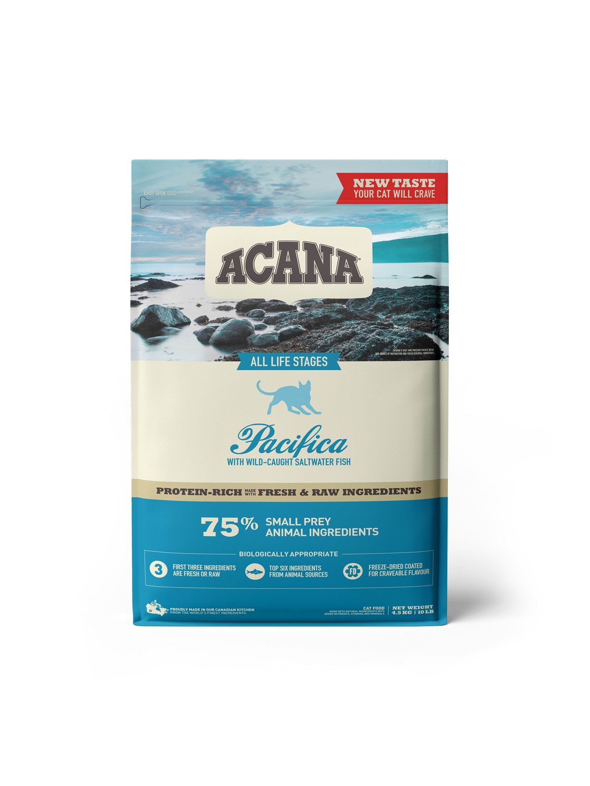Acana Pacifica Dry Cat Food 4.5kg, Katteudstyr