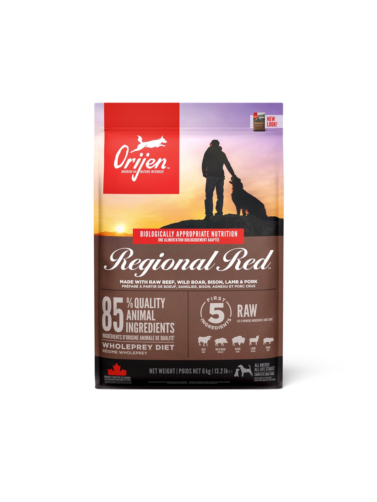 ORIJEN Regional Red Complete Dry Dog Food 2kg, Hundeudstyr