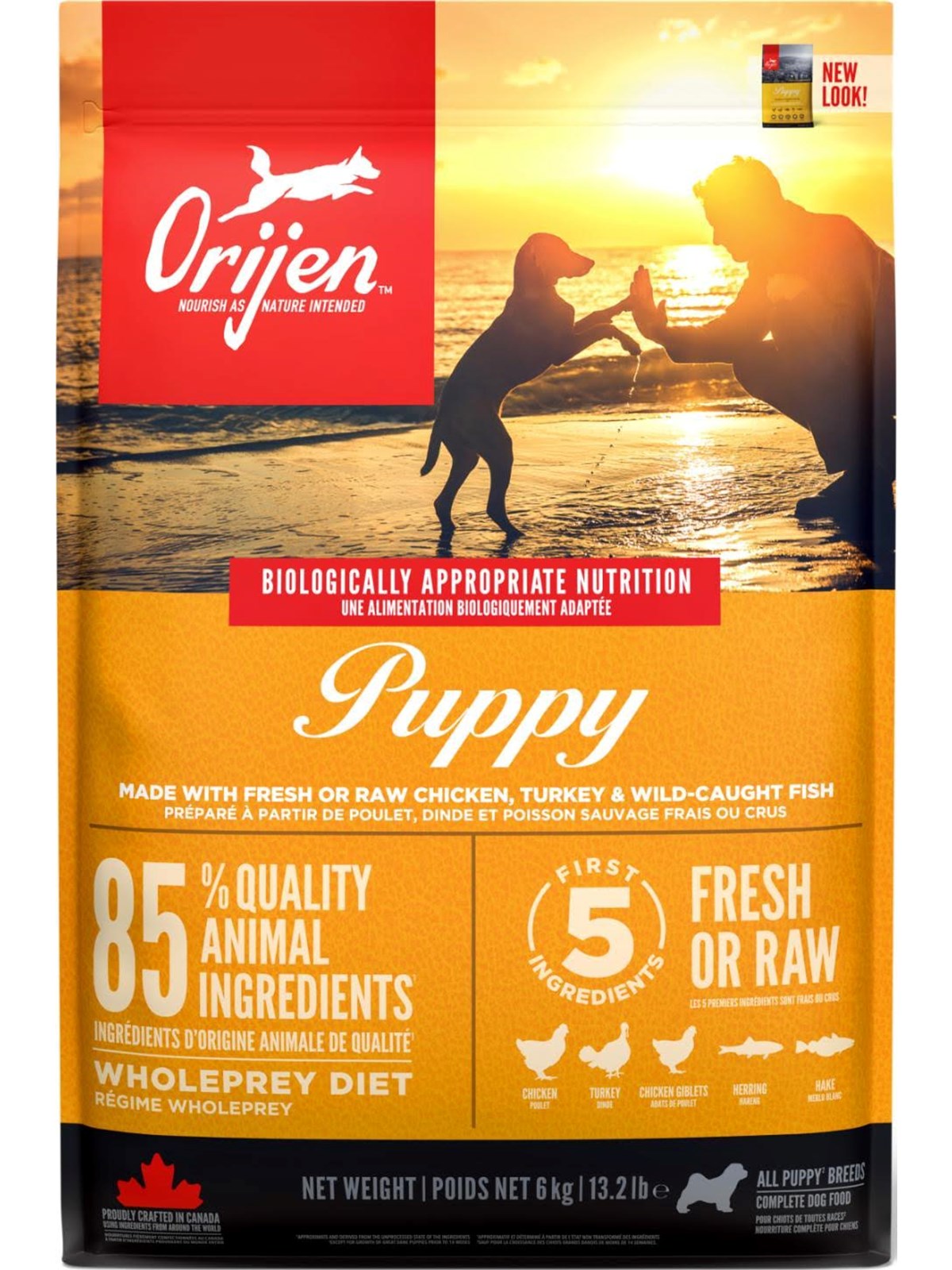ORIJEN Puppy Complete Dry Dog Food 6kg, Hundeudstyr